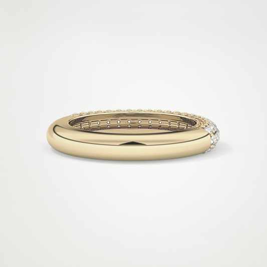 0.68 TCW Round Lab Grown Diamond Half Eternity Wedding Band
