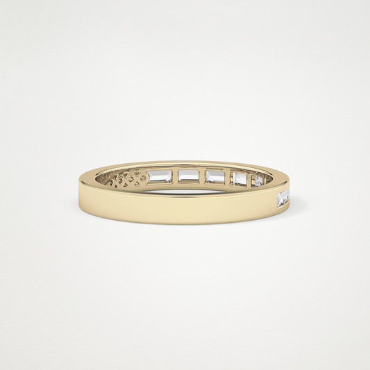 0.4 TCW Round Half Eternity Lab Grown Diamond Wedding Band