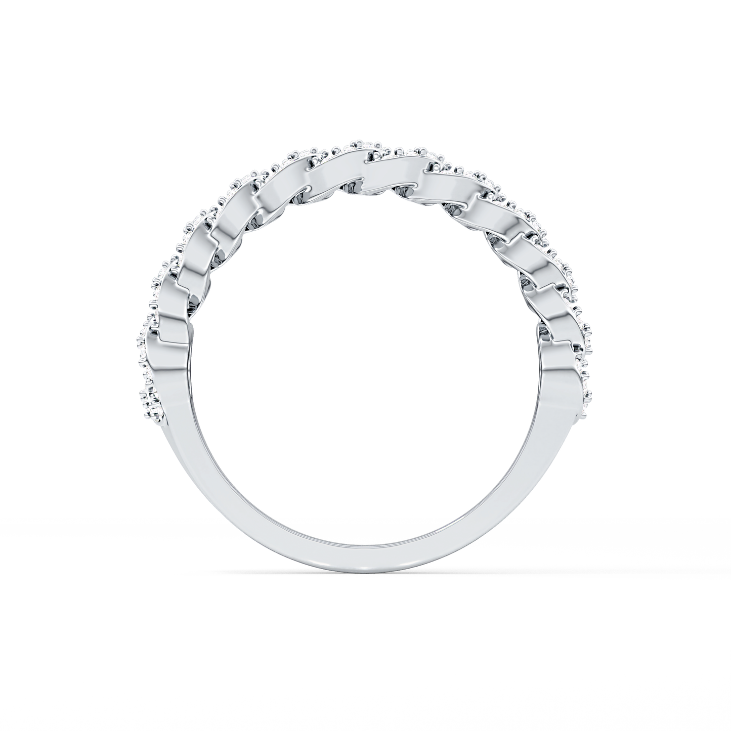 Half Eternity Wedding Band with 0.37 TCW Round Cut Moissanite – Yellow, White, or Rose Gold