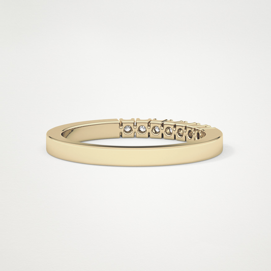 0.24 TCW Round Lab Grown Diamond Half Eternity Wedding Band
