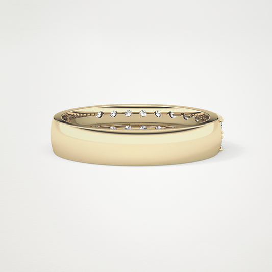 0.77 TCW Round Lab Grown Diamond Half Eternity Wedding Band