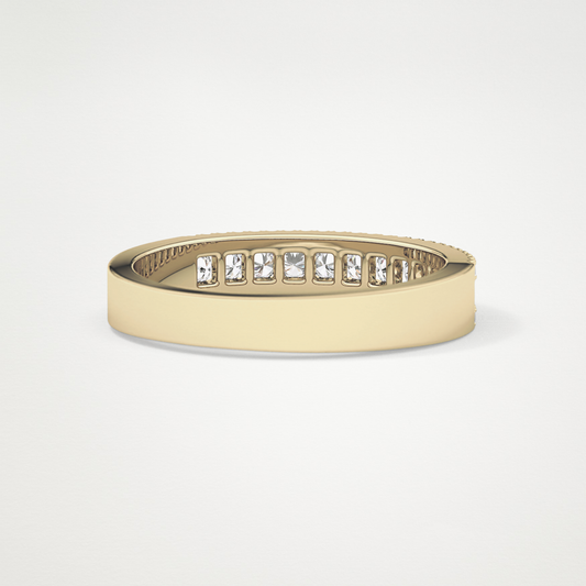 0.6 TCW Round Lab Grown Diamond Half Eternity Wedding Band