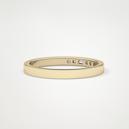0.31 TCW Round & Baguette Lab Grown Diamond Half Eternity Wedding Band