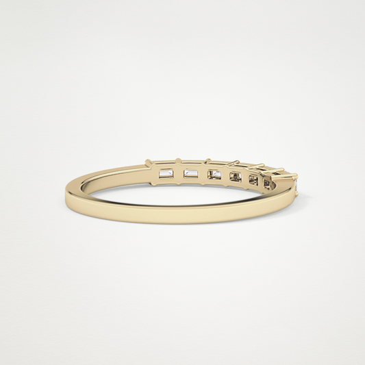 0.42 TCW Emerald Lab Grown Diamond Half Eternity Wedding Band