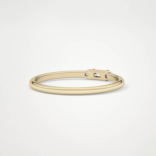 0.097 TCW Round & Baguette Lab Grown Diamond Wedding Band