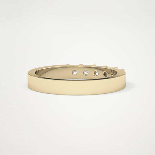 0.37 TCW Round Lab Grown Diamond Five Stone Wedding Band