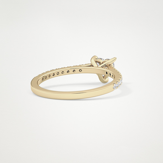 Heart Pave Lab Grown Diamond Engagement Ring