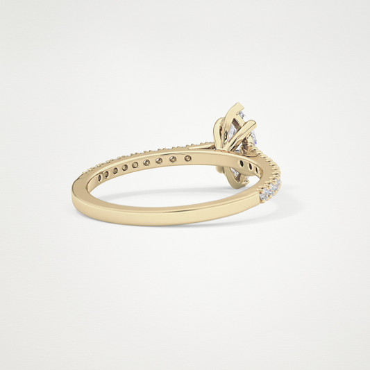 Marquise Pave Lab Grown Diamond Engagement Ring