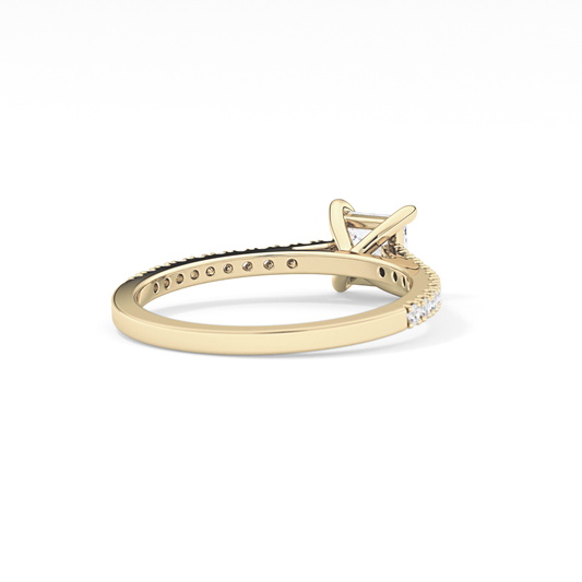 Princess Pave Lab Grown Diamond Engagement Ring