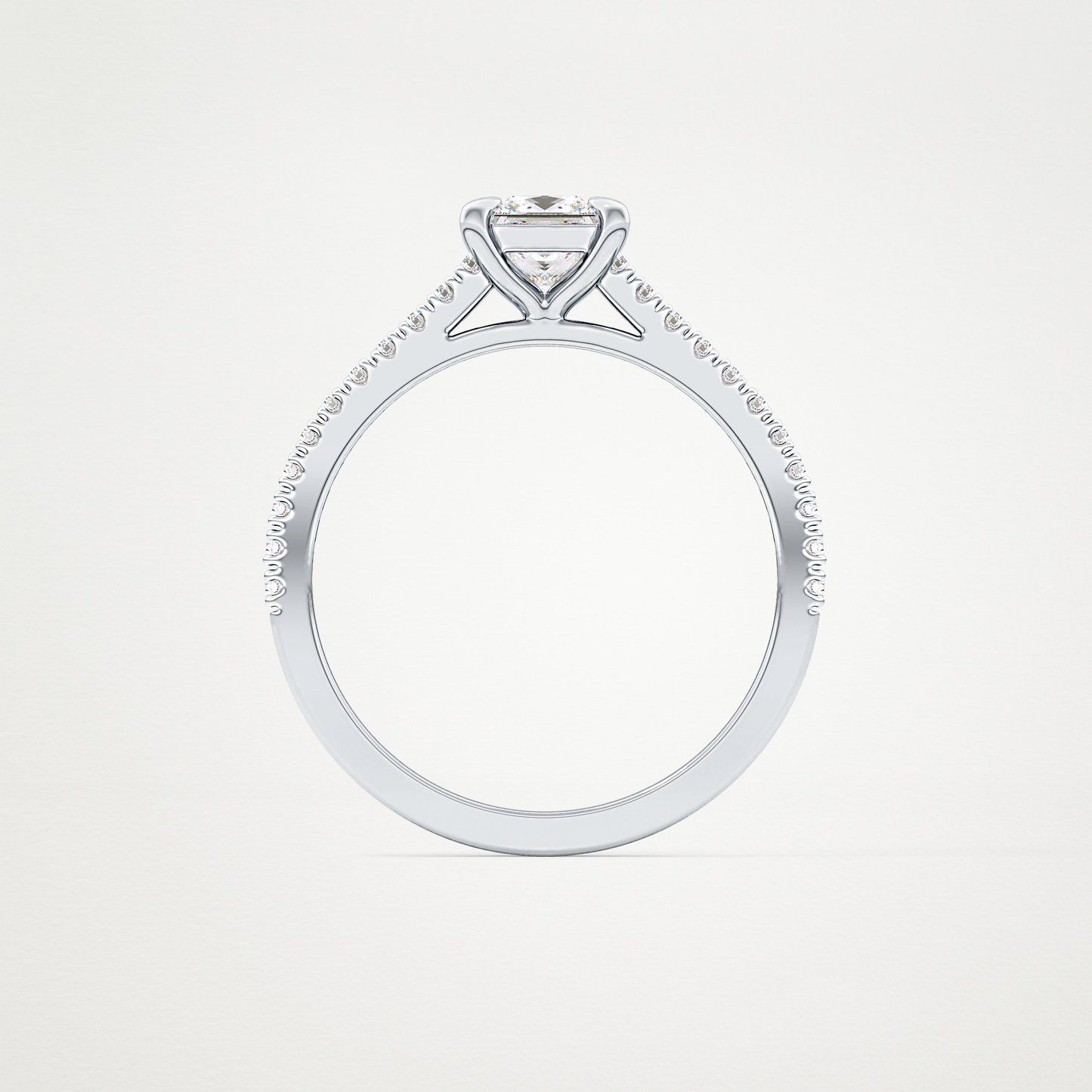 Princess Pave Lab Grown Diamond Engagement Ring