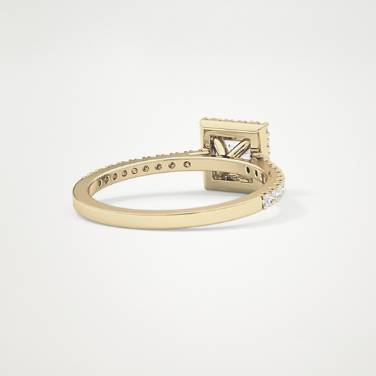 Princess Halo & Pave Lab Grown Diamond Engagement Ring
