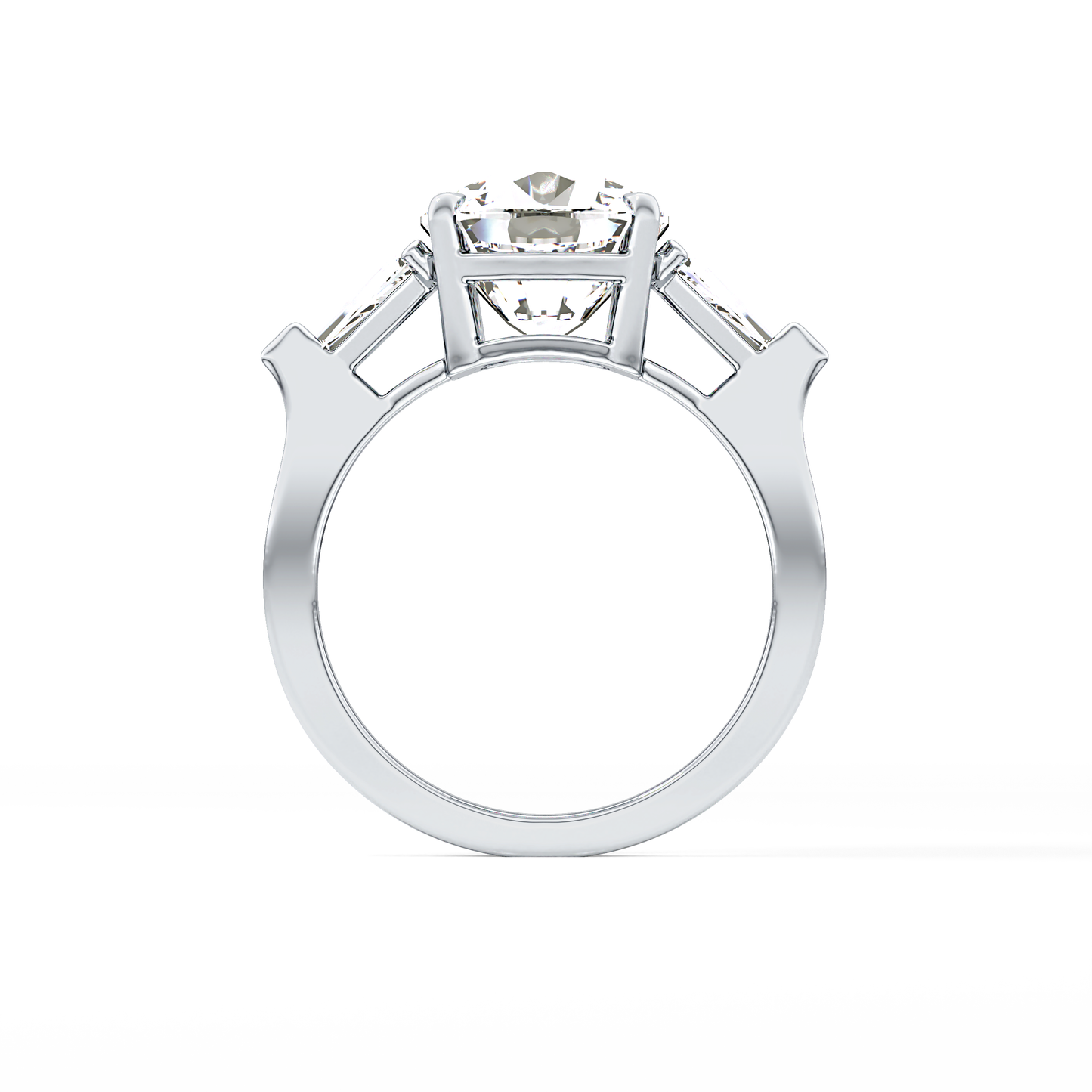 Cushion Three Stone Lab Grown Diamond Engagement Ring