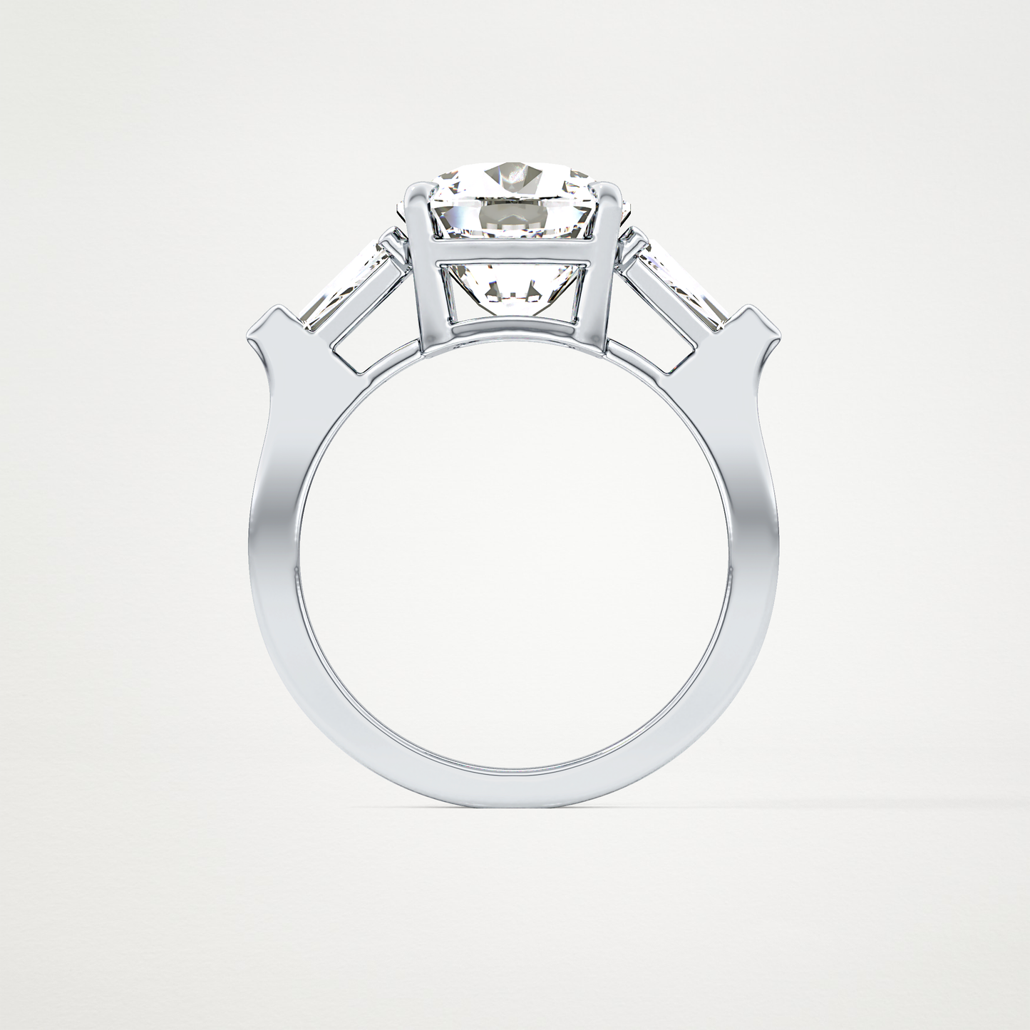 Cushion Three Stone Lab Grown Diamond Engagement Ring