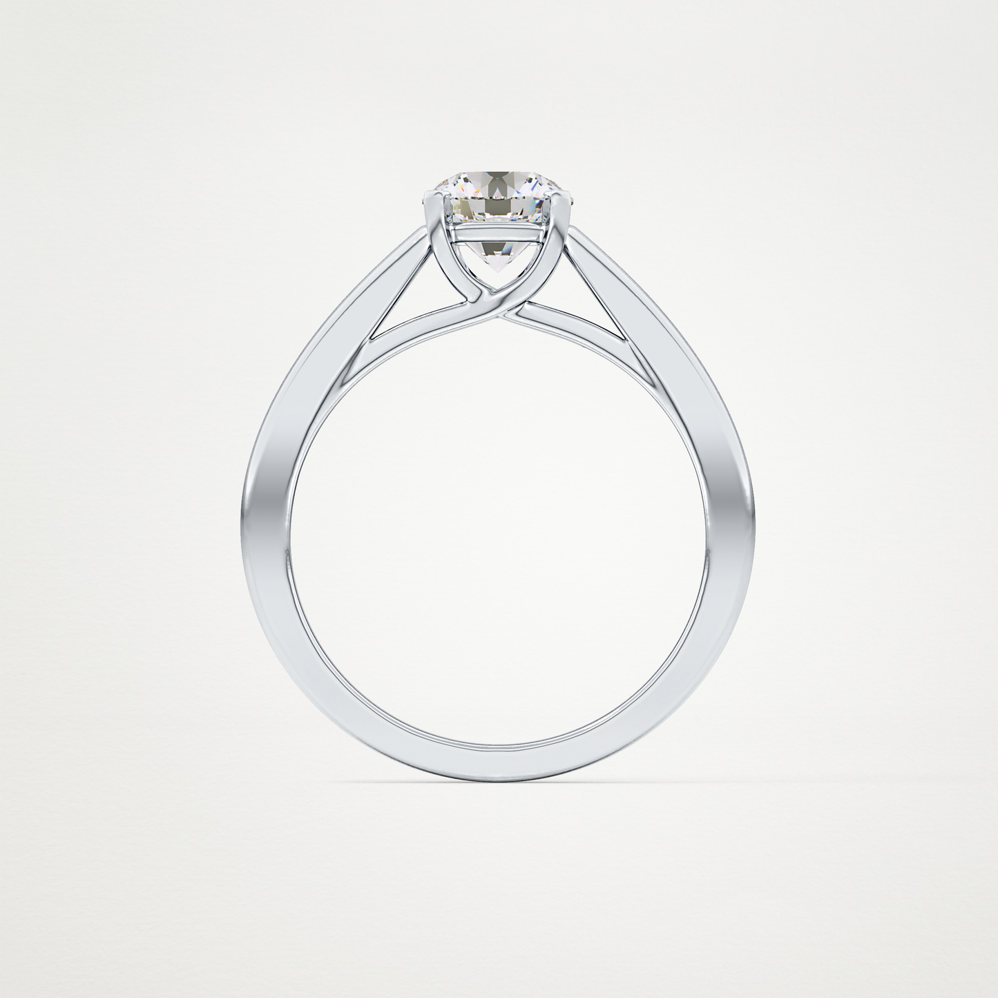 Round Solitaire Lab Grown Diamond Engagement Ring