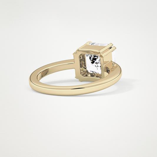 Asscher Solitaire Lab Grown Diamond Engagement Ring