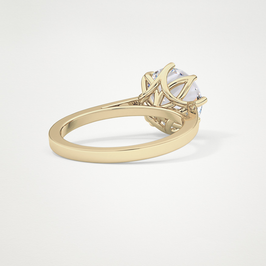Round Solitaire Lab Grown Diamond Engagement Ring