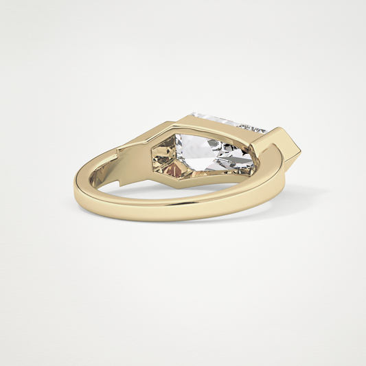 Shield Solitaire Lab Grown Diamond Engagement Ring