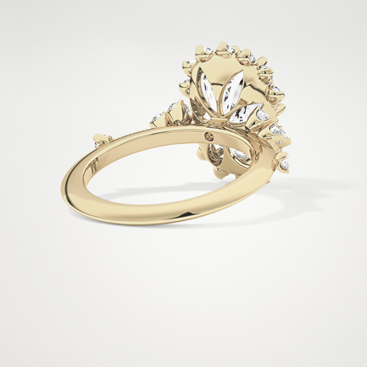 Cushion Halo Lab Grown Diamond Engagement Ring