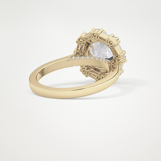 Round Halo Lab Grown Diamond Engagement Ring