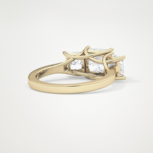 Princess Three Stone Lab Grown Diamond Engagement Ring