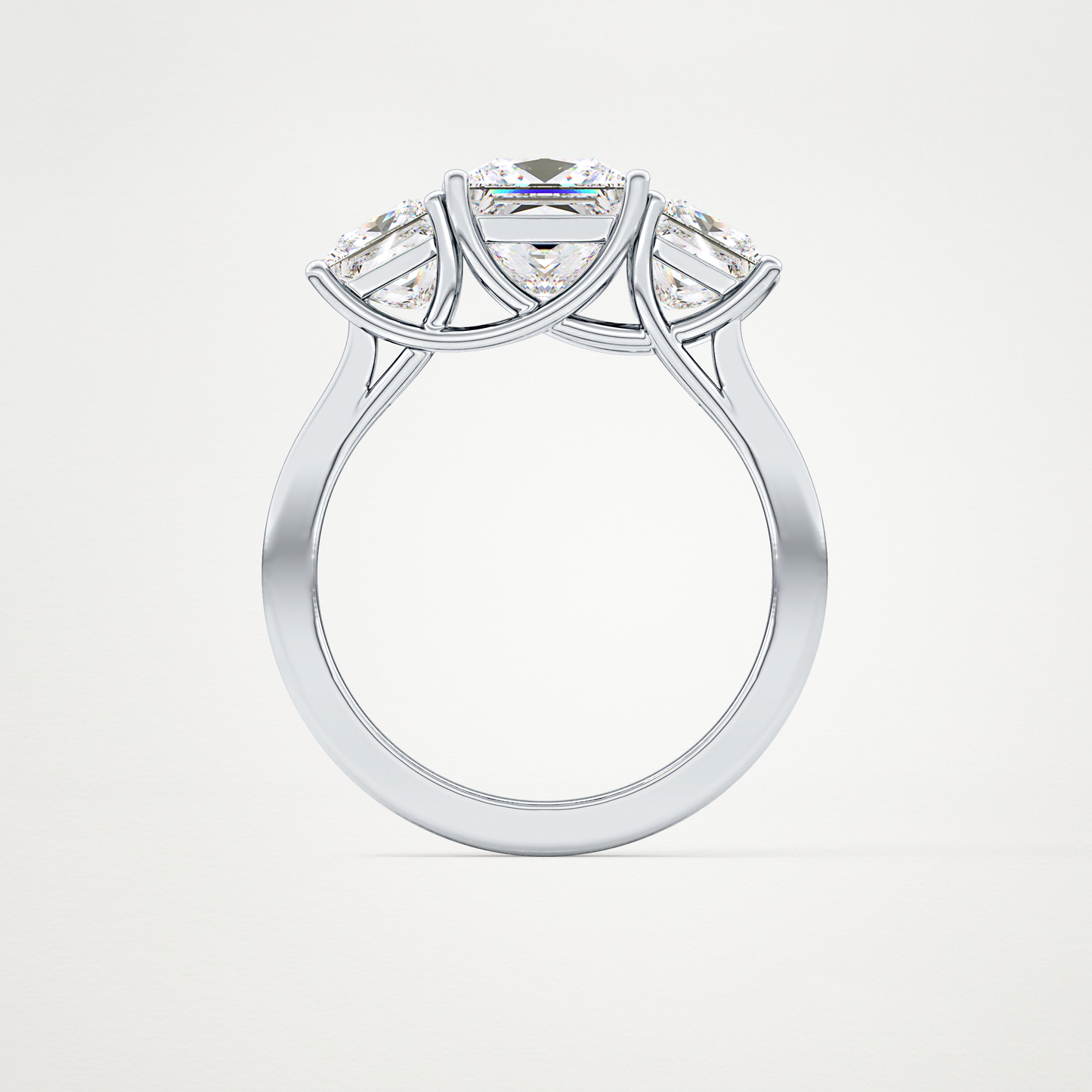 Princess Three Stone Lab Grown Diamond Engagement Ring