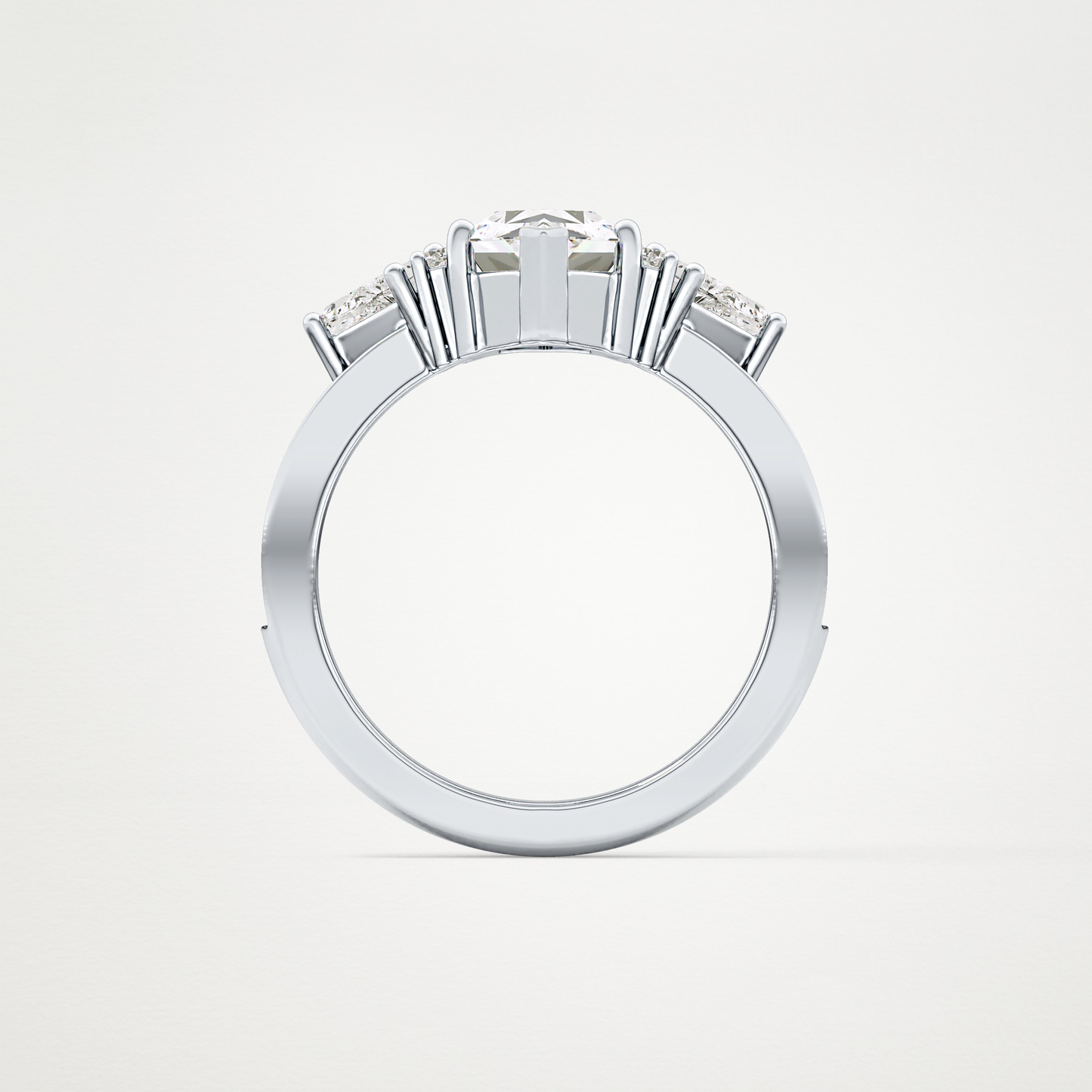 Hexagon Cluster Lab Grown Diamond Engagement Ring