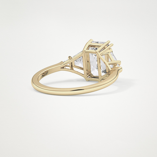 Emerald Cluster Lab Grown Diamond Engagement Ring