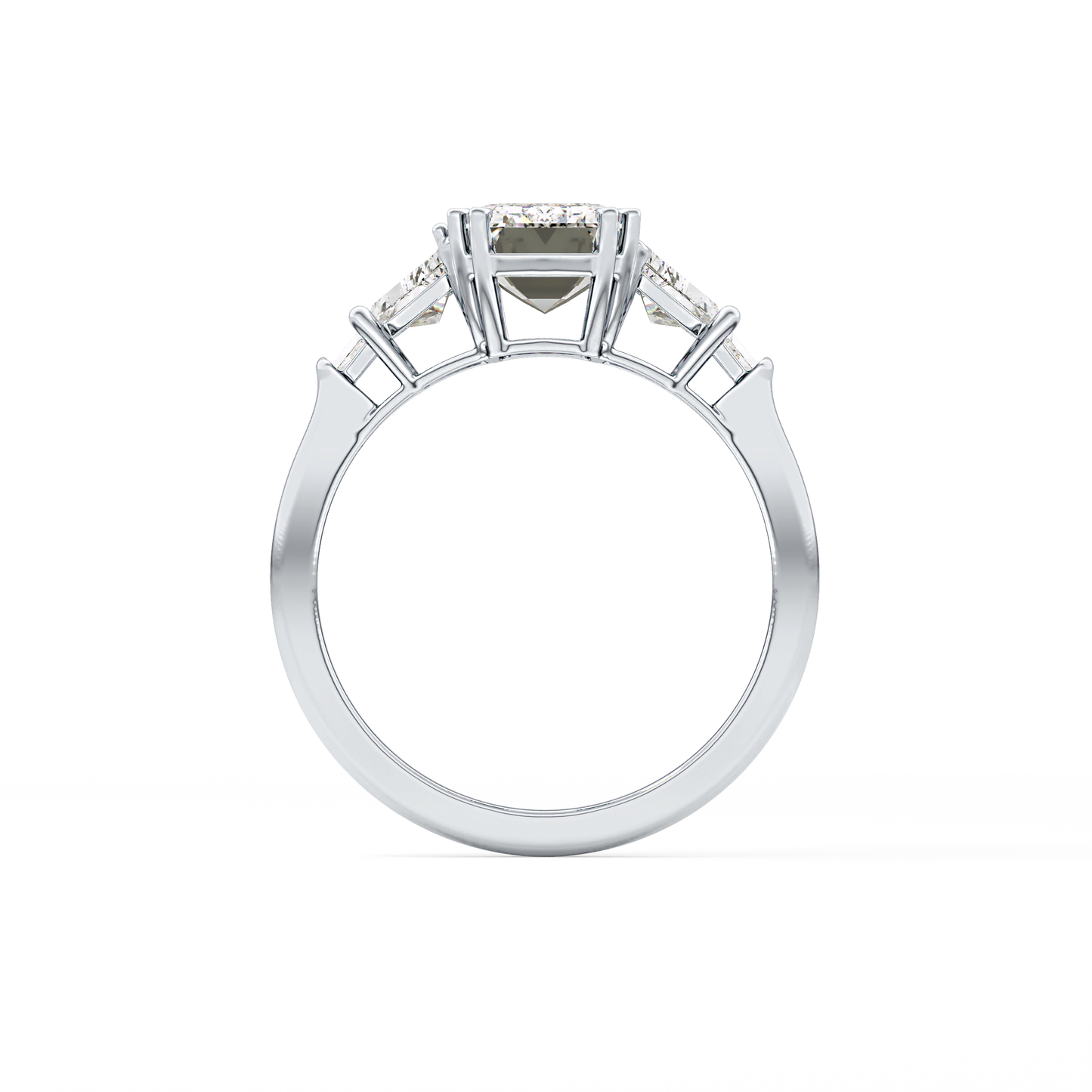 Emerald Cluster Lab Grown Diamond Engagement Ring