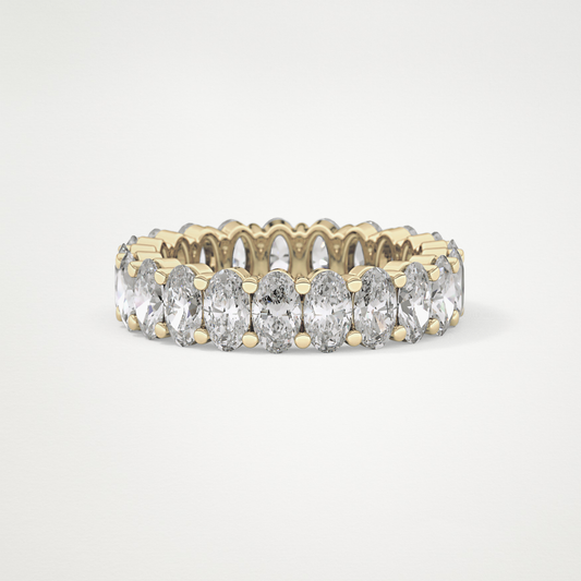 3.8 TCW Oval Lab Grown Diamond Full Eternity Wedding Band