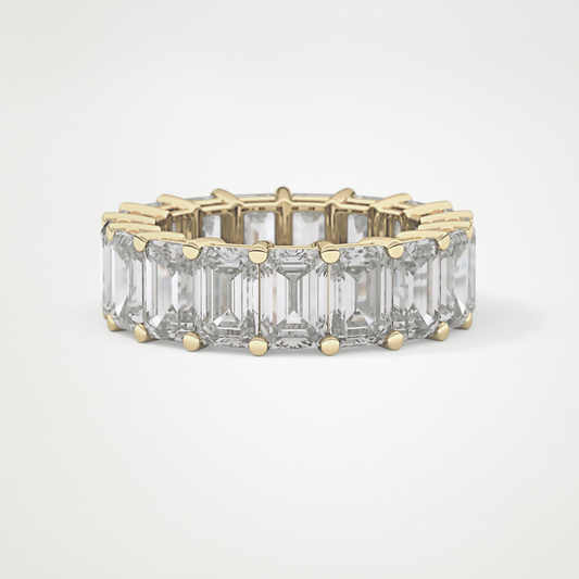 10.23 TCW Emerald Lab Grown Diamond Full Eternity Wedding Band