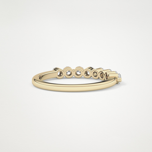 0.47 TCW Round Lab Grown Diamond Half Eternity Wedding Band