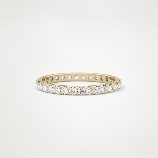 0.59 TCW Round Lab Grown Diamond Full Eternity Wedding Band