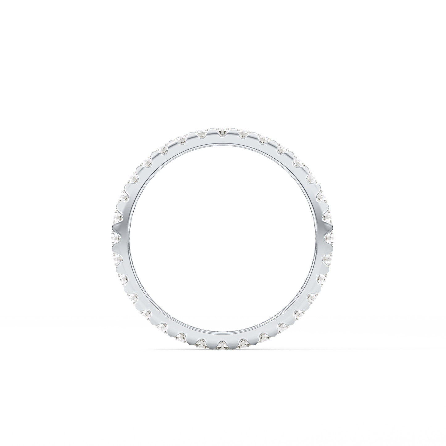 Full Eternity Wedding Band with 0.59 TCW Round Cut Moissanite – Yellow, White, or Rose Gold