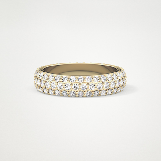 1.36 TCW Round Lab Grown Diamond Full Eternity Wedding Band