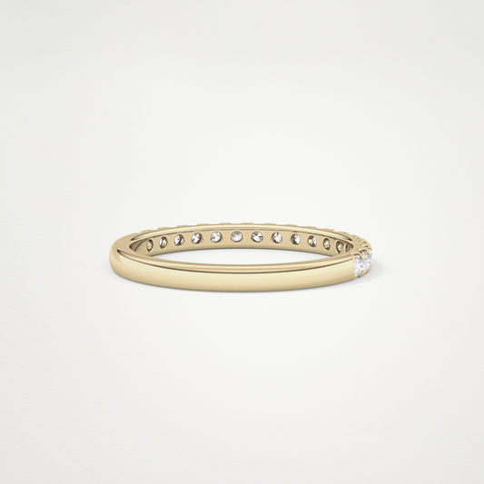 0.31 TCW Round Lab Grown Diamond Half Eternity Wedding Band