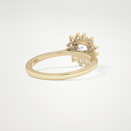 Cushion Halo Lab Grown Diamond Engagement Ring