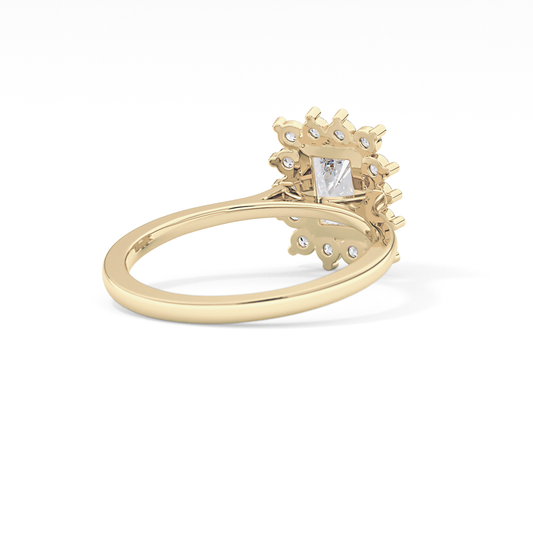 Radiant Halo Lab Grown Diamond Engagement Ring