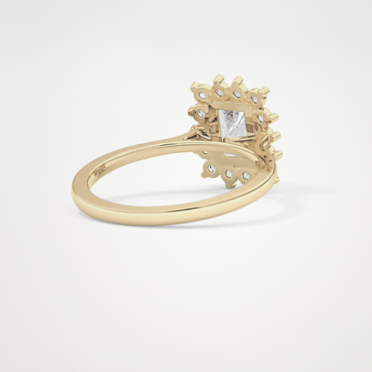 Radiant Halo Lab Grown Diamond Engagement Ring