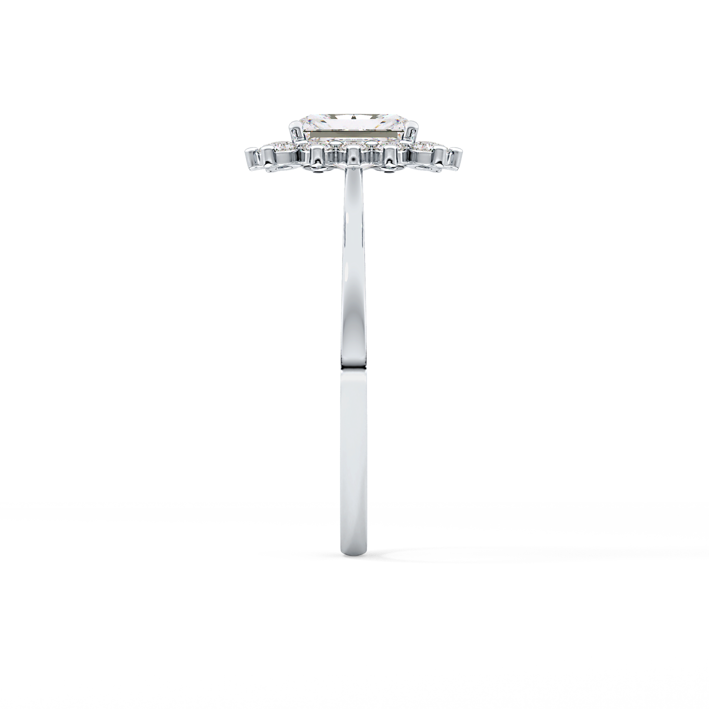 Radiant Halo Lab Grown Diamond Engagement Ring