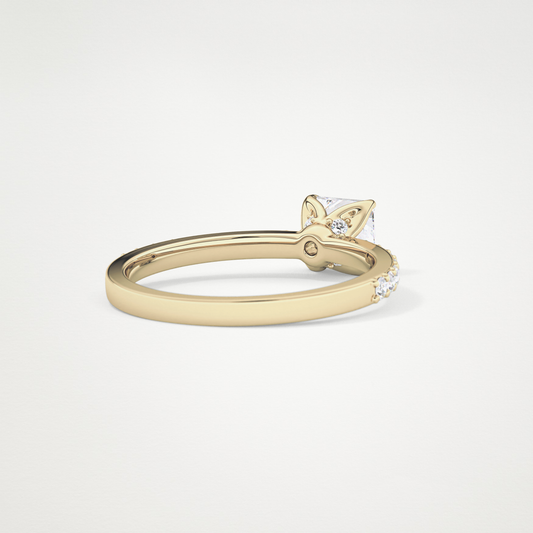 Princess Hidden Halo & Pave Lab Grown Diamond Engagement Ring