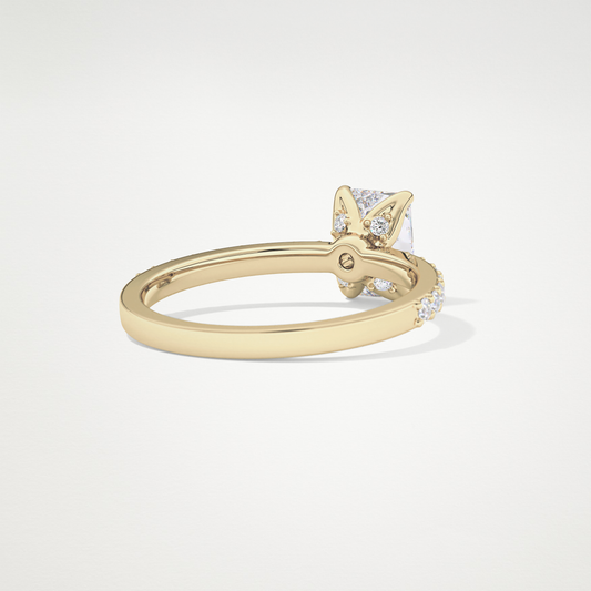 Radiant Pave Lab Grown Diamond Engagement Ring