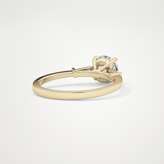 Round Three Stone Lab Grown Diamond Engagement Ring