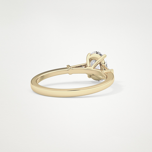 Oval Three Stone Lab Grown Diamond Engagement Ring