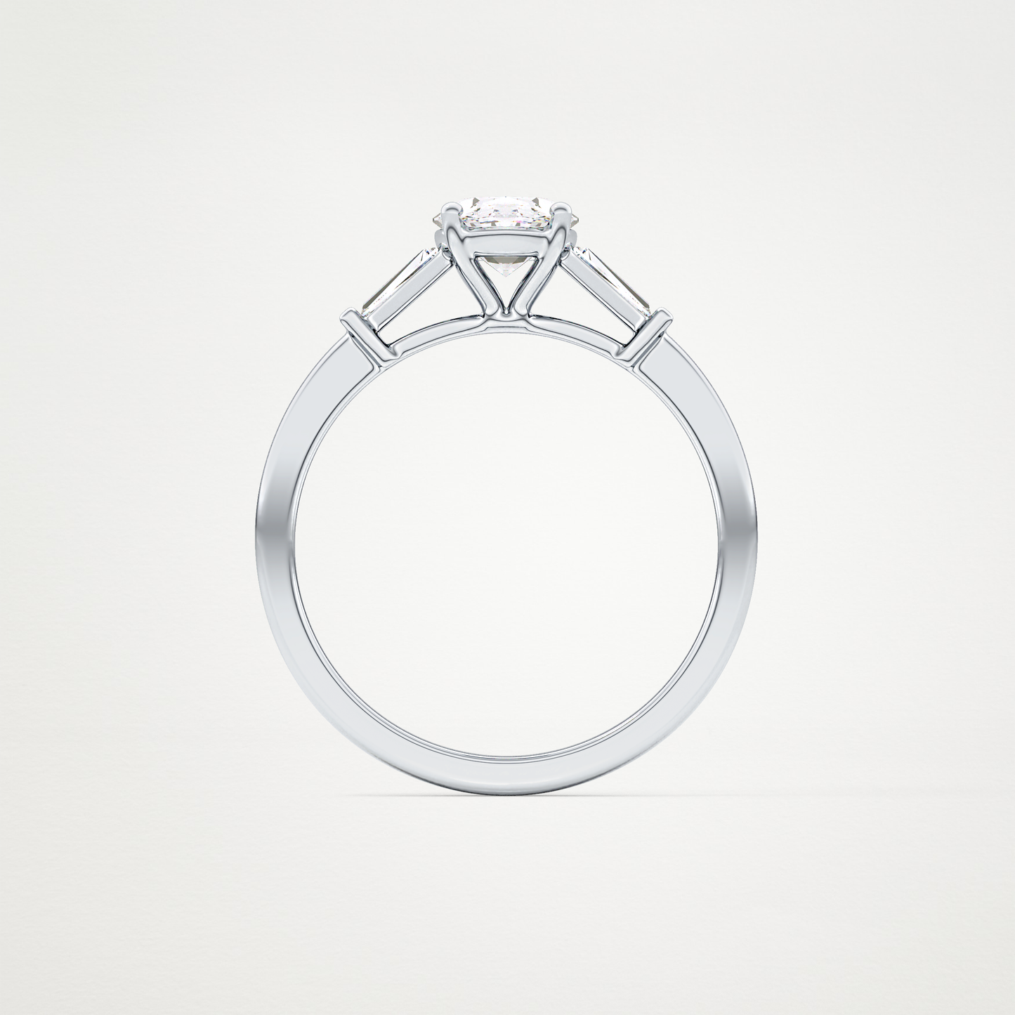 Oval Three Stone Lab Grown Diamond Engagement Ring