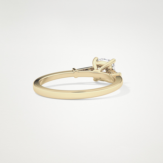 Cushion Three Stone Lab Grown Diamond Engagement Ring