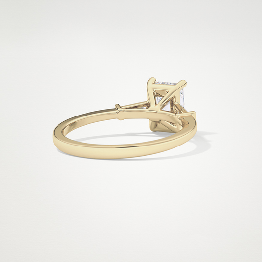 Radiant Three Stone Lab Grown Diamond Engagement Ring