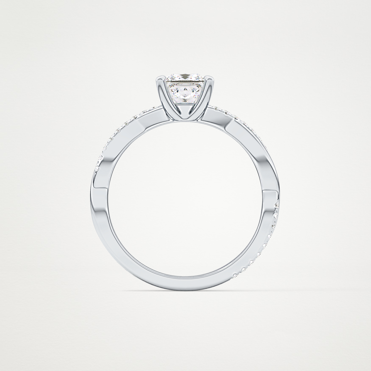 Princess Pave Lab Grown Diamond Engagement Ring
