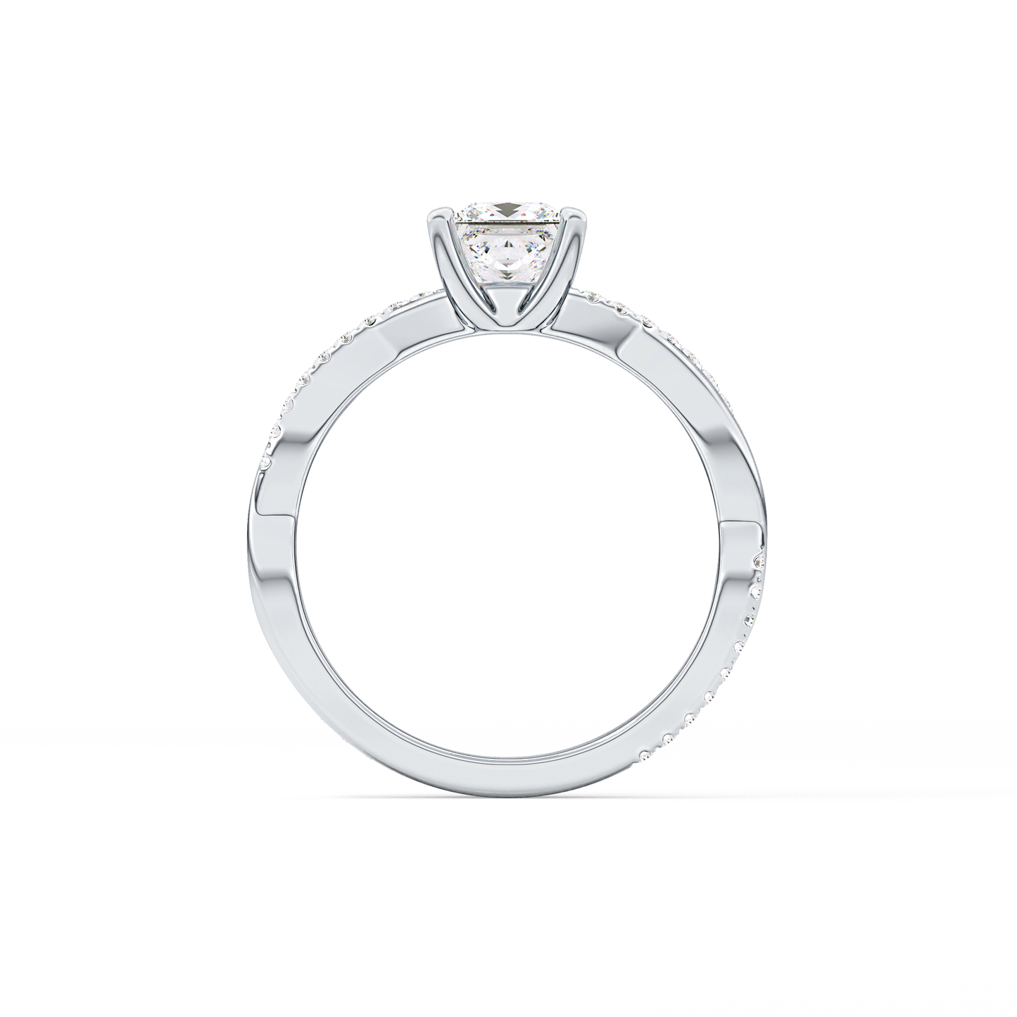 Princess Pave Lab Grown Diamond Engagement Ring