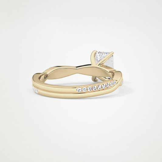 Emerald Pave Lab Grown Diamond Engagement Ring