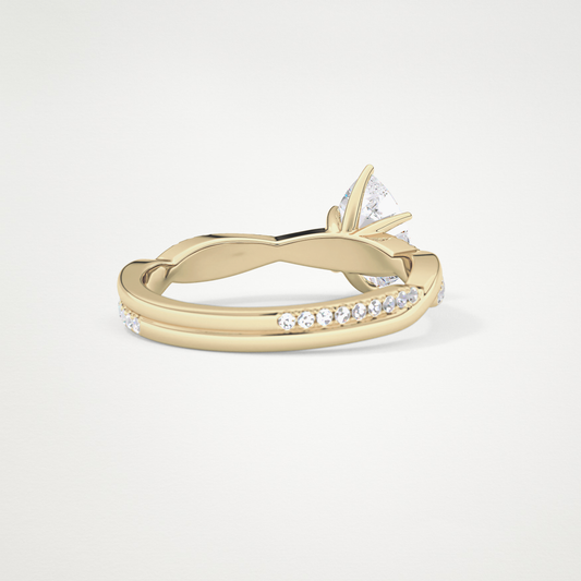 Pear Pave Lab Grown Diamond Engagement Ring